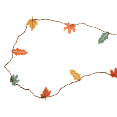 Autumn Felt Leaf String Lights - 2m