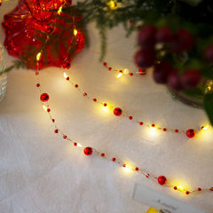 Holly Berry Bead String Lights - 3m