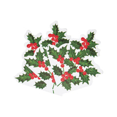 Holly Shaped Paper Napkins - 20 Pack