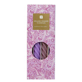 Purple Spiral Candles - 4 Pack