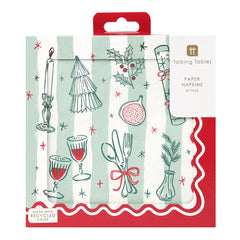 Christmas Icons Paper Napkins - 20 Pack