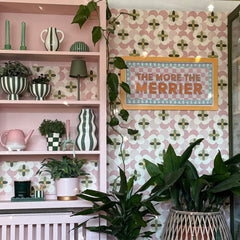 Orange Fabric 'The More the Merrier' Framed Sign - 62cm