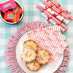Bow Christmas Saucer Crackers - 8 Pack