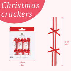 Bow Christmas Saucer Crackers - 8 Pack