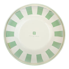 Green Stripe Enamel Bowl - 16cm