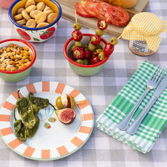 Green & White Gingham Tea Towels/Napkins