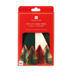 Pop Up Card Tree Decorations - 4 Pack