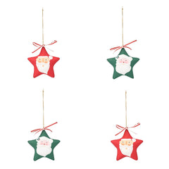 Handmade Santa Christmas Tree Decorations – 4 Pack