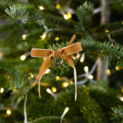Gold & Cream Velvet Bows - 8 Pack