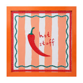 "Hot Stuff" Chilli Fabric Framed Sign
