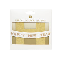 Gold Happy New Year Banner Garland - 2m