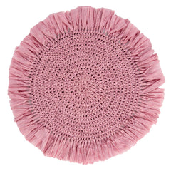 Pink Raffia Placemats - 2 Pack