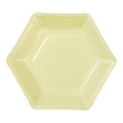 Pastel Hexagonal Plates - 12 Pack