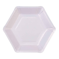 Pastel Hexagonal Plates - 12 Pack
