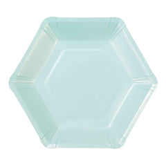 Pastel Hexagonal Plates - 12 Pack