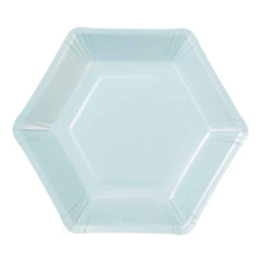 Pastel Hexagonal Plates - 12 Pack