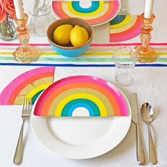 Birthday Brights Rainbow Shaped Plates - 10 pack