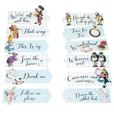 Alice In Wonderland Signs - 12 Pack