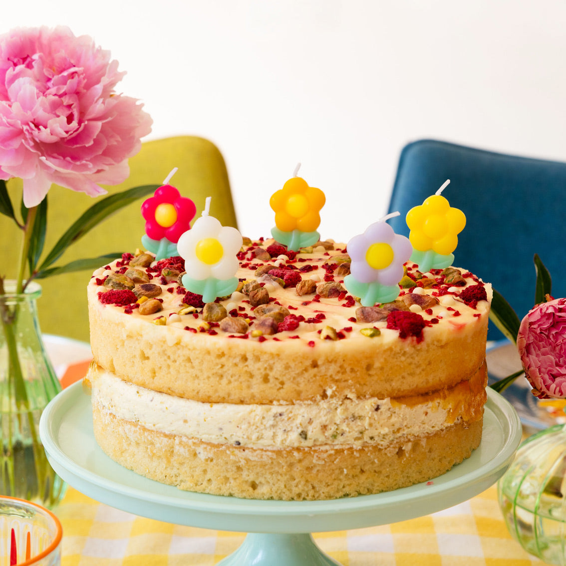 Daisy Multi Coloured Birthday Candles - 5 Pack