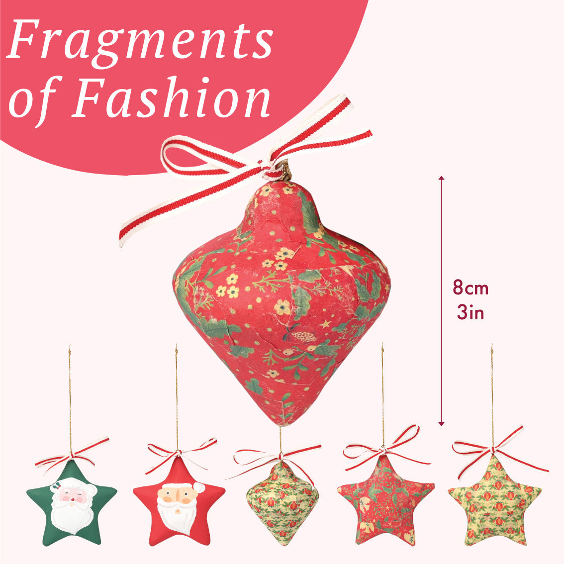 Handmade Folklore Christmas Tree Decorations – 4 Pack