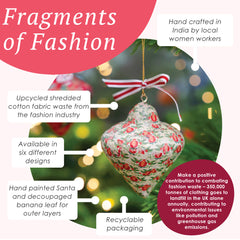 Handmade Santa Christmas Tree Decorations – 4 Pack