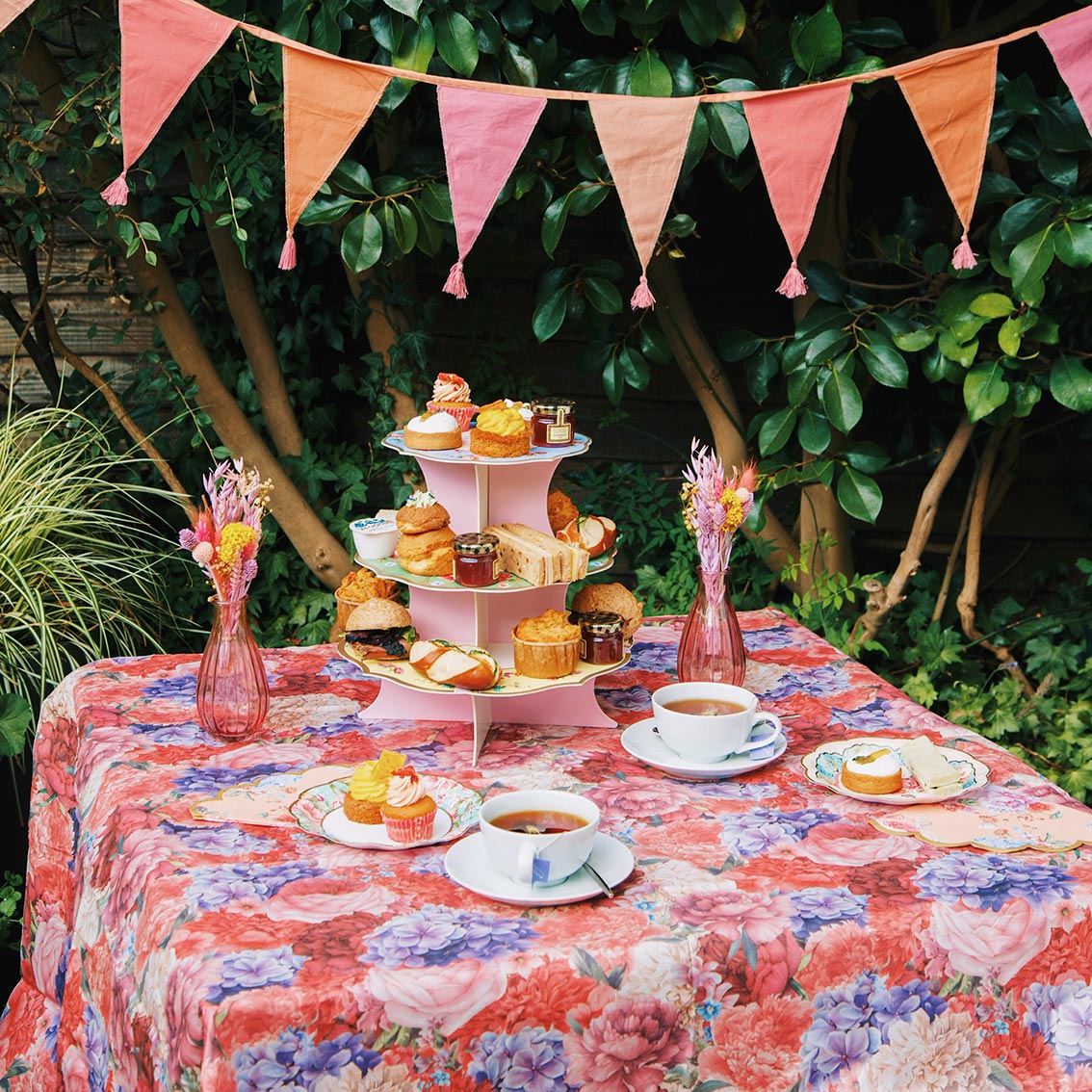 Pink Fabric Birthday Banner Bunting - 3m