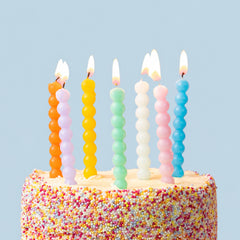 Colourful Bobble Birthday Candles - 8 Pack