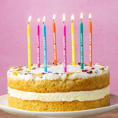 Multi-Coloured Happy Birthday Candles - 24 Pack