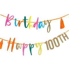 Customisable Happy Birthday Number Banner Garland