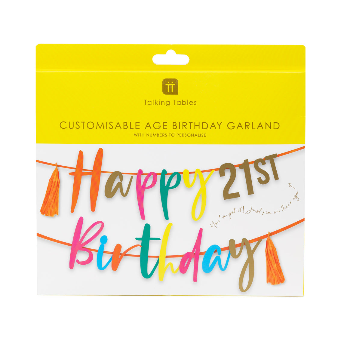 Customisable Happy Birthday Number Banner Garland