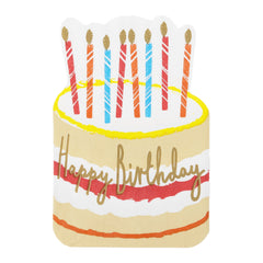 Birthday Cake Shaped Paper Napkins - 20 Pack