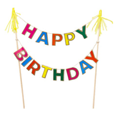 Happy Birthday Cake Bunting Topper