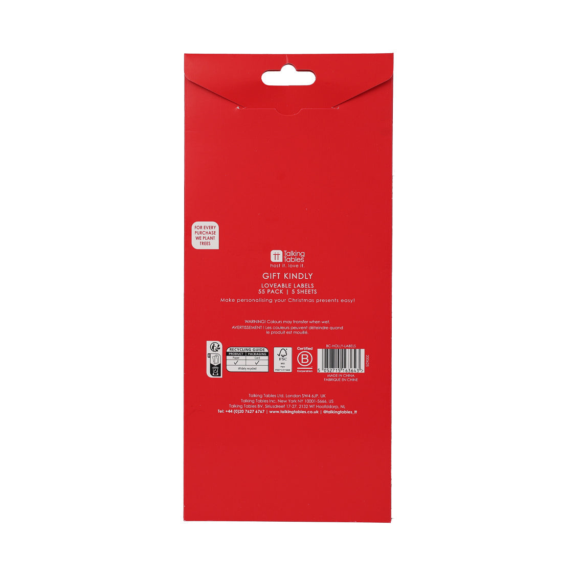 Holly Christmas Gift Labels – 55 Stickers