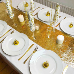 Gold Glitter Table Runner | 180cm