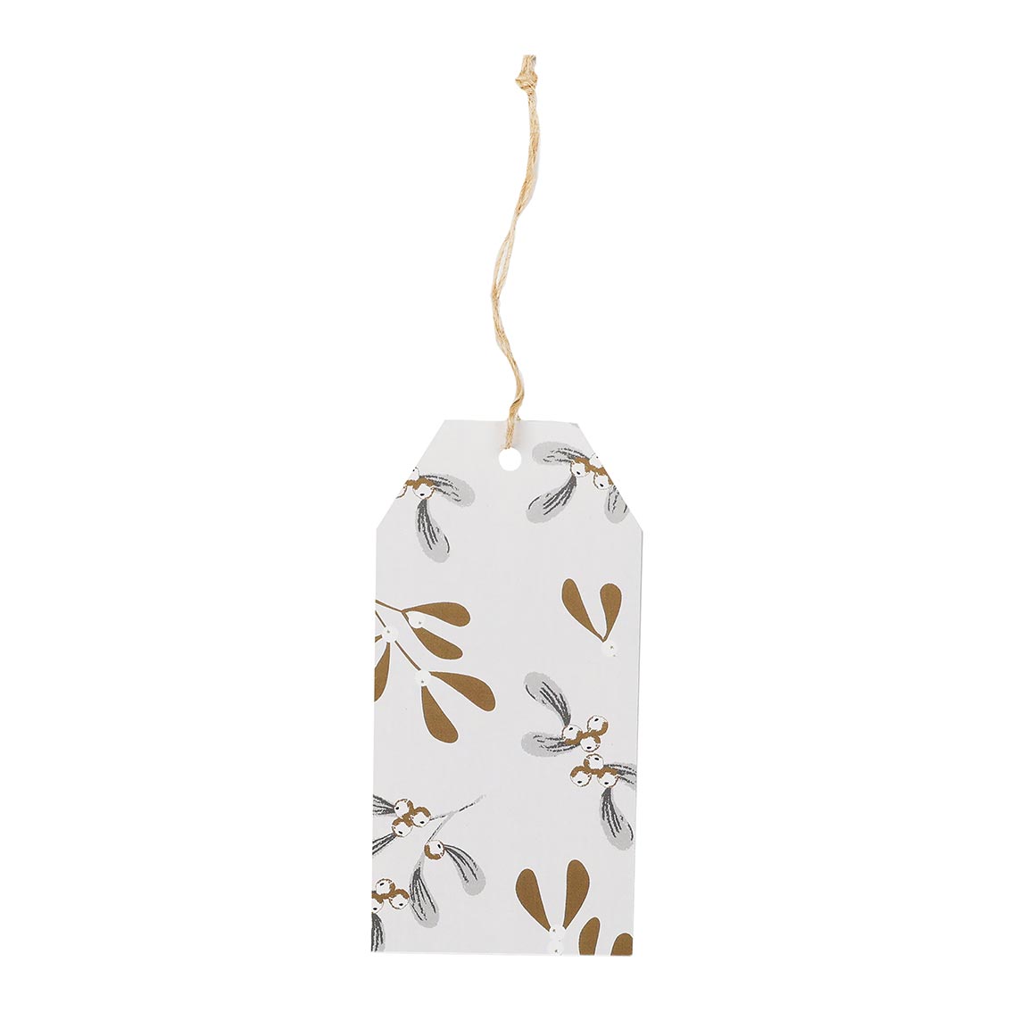 Mistletoe White Christmas Gift Tags - 8 Pack