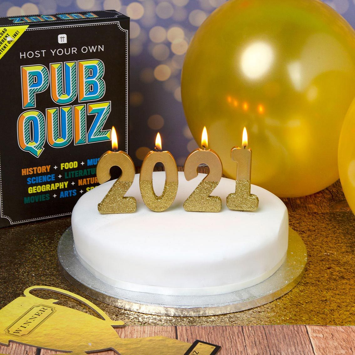 Gold Glitter Birthday Number Candle - 0