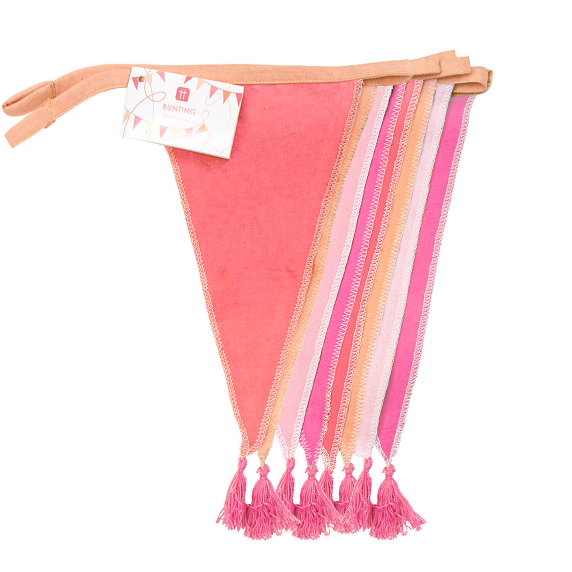 Pink Fabric Birthday Banner Bunting - 3m