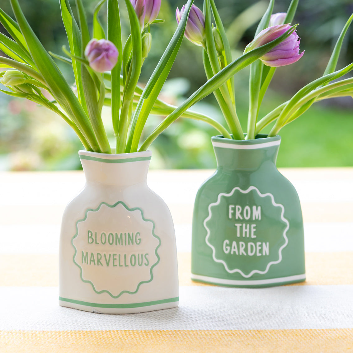 Green Ceramic Bud Vase - 10cm