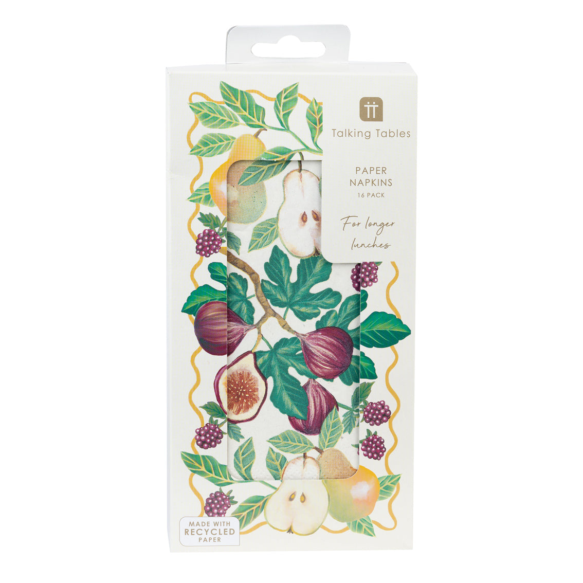Autumnal Fruit Long Lunch Paper Napkins - 16 Pack
