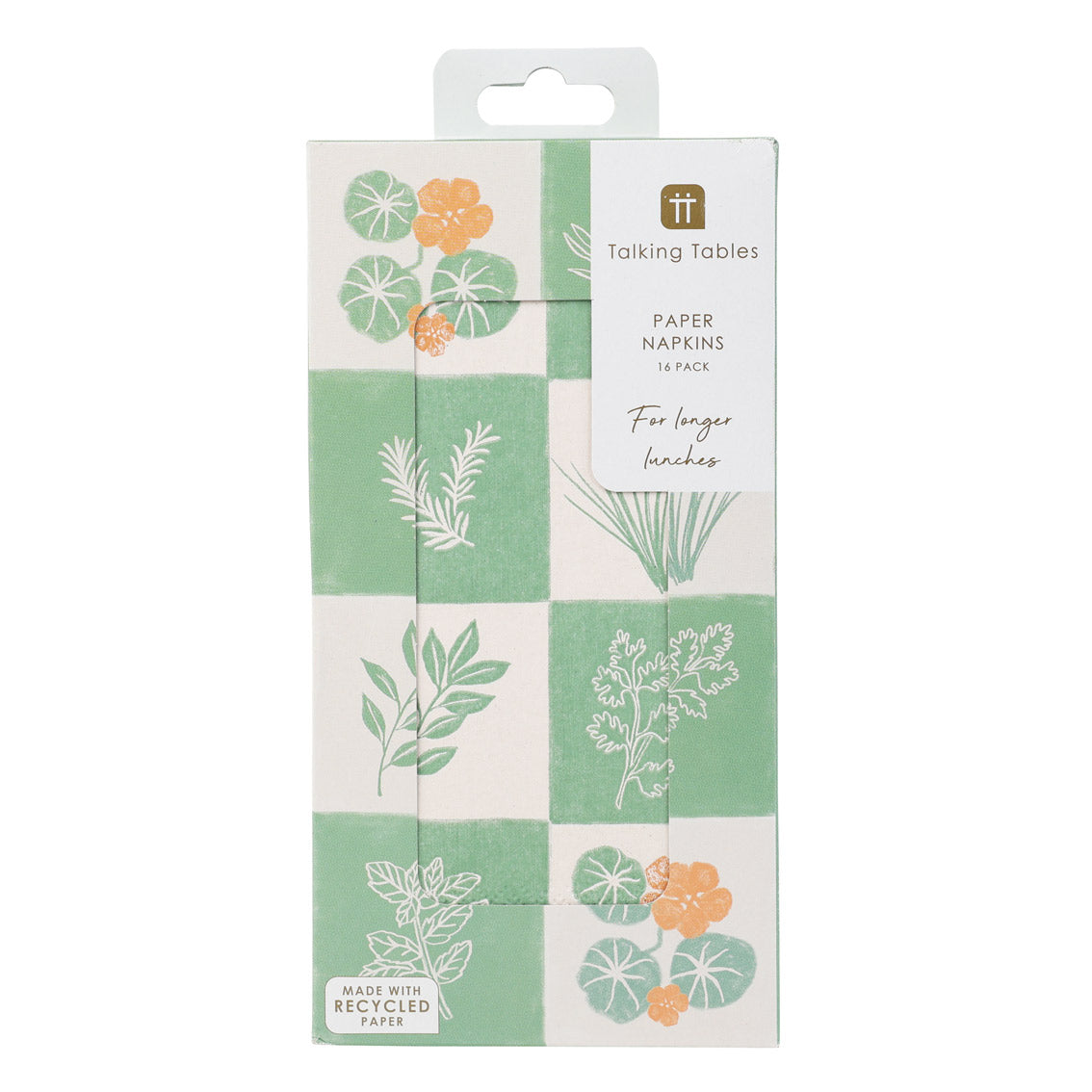 Herb Long Lunch Paper Napkins - 16 Pack