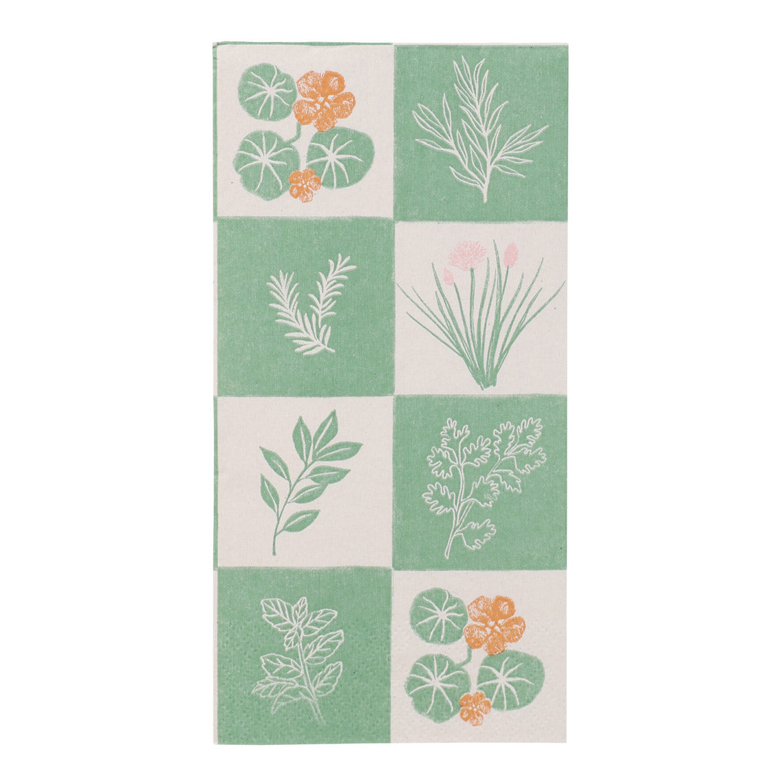 Herb Long Lunch Paper Napkins - 16 Pack