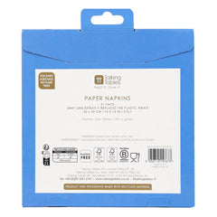 Blue & White Check Paper Napkins - 20 Pack