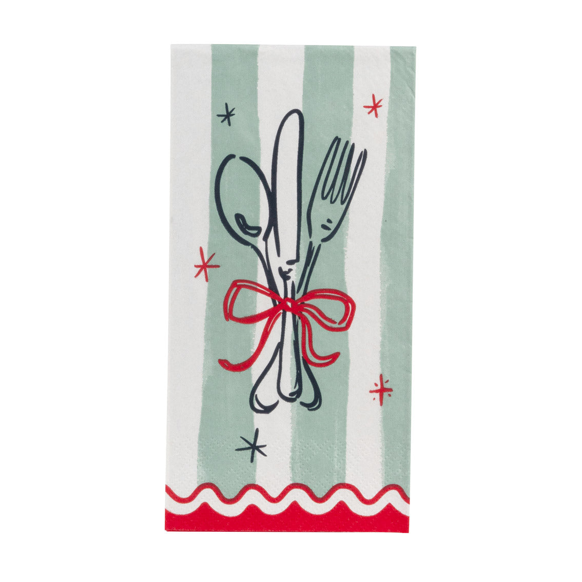 Christmas Icons Long Lunch Paper Napkins - 16 Pack