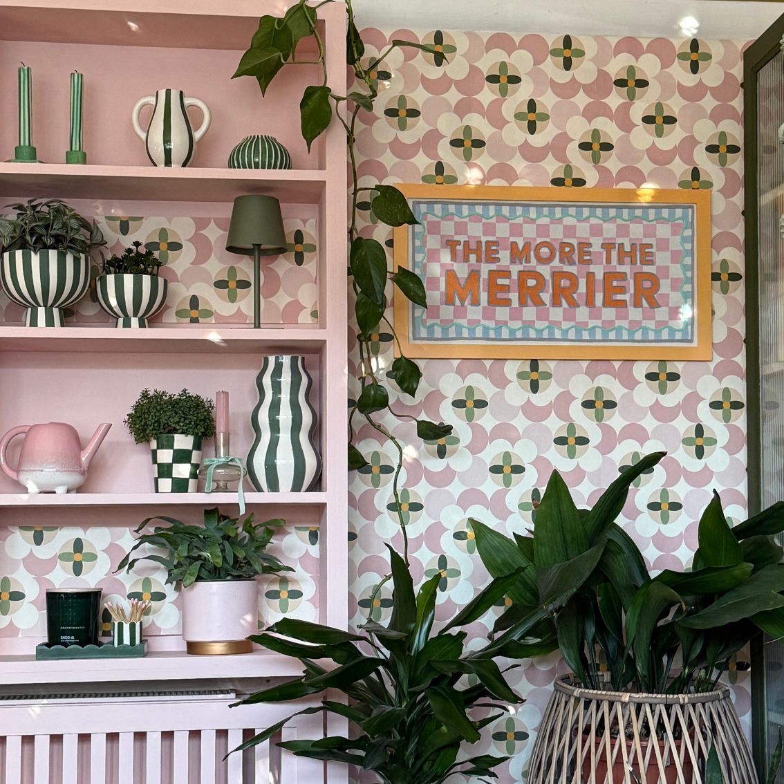 Orange Fabric 'The More the Merrier' Framed Sign - 62cm