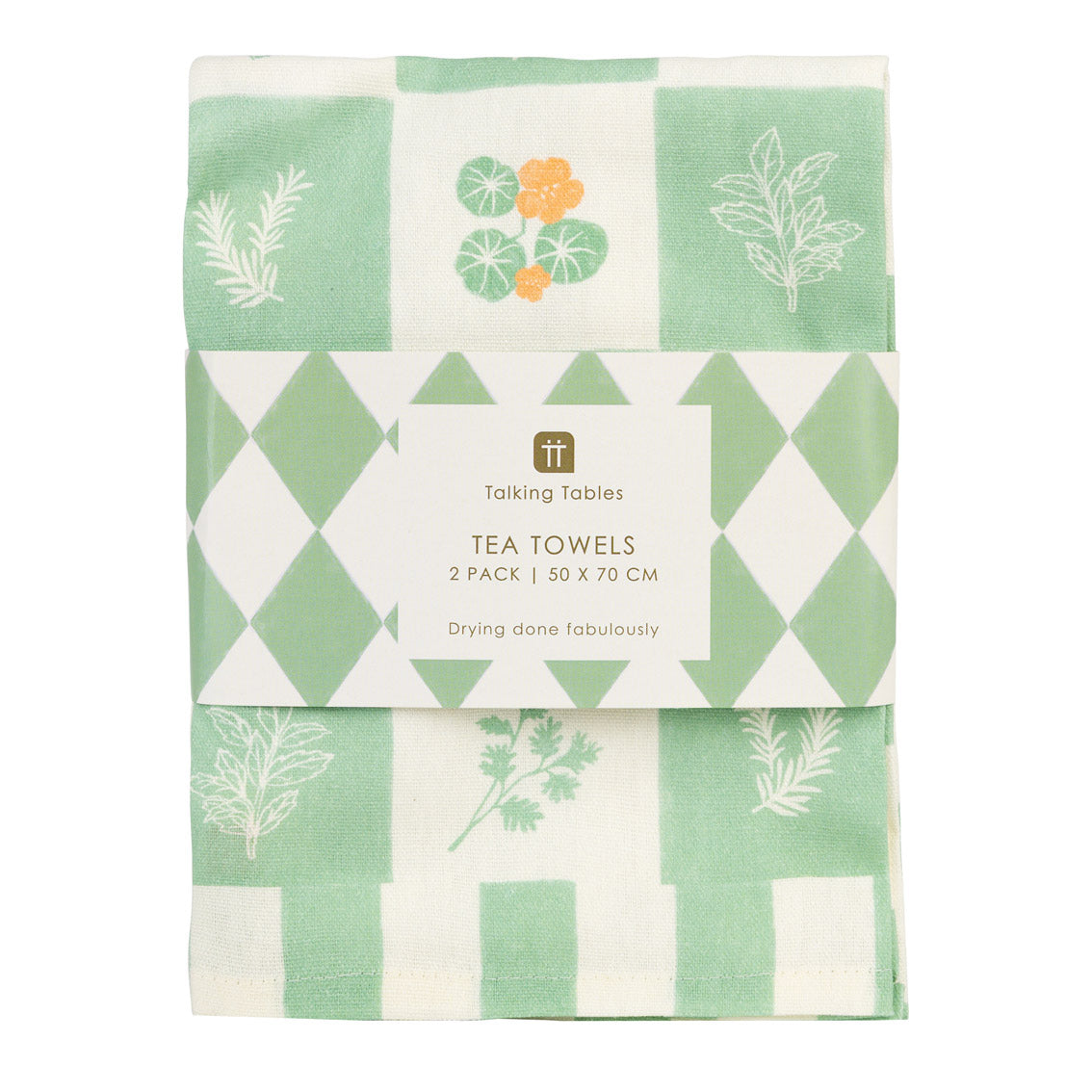 Herb Fabric Tea Towels - 2 Pack