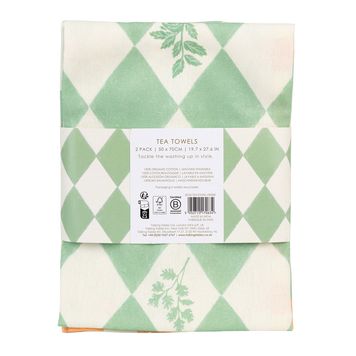Herb Fabric Tea Towels - 2 Pack