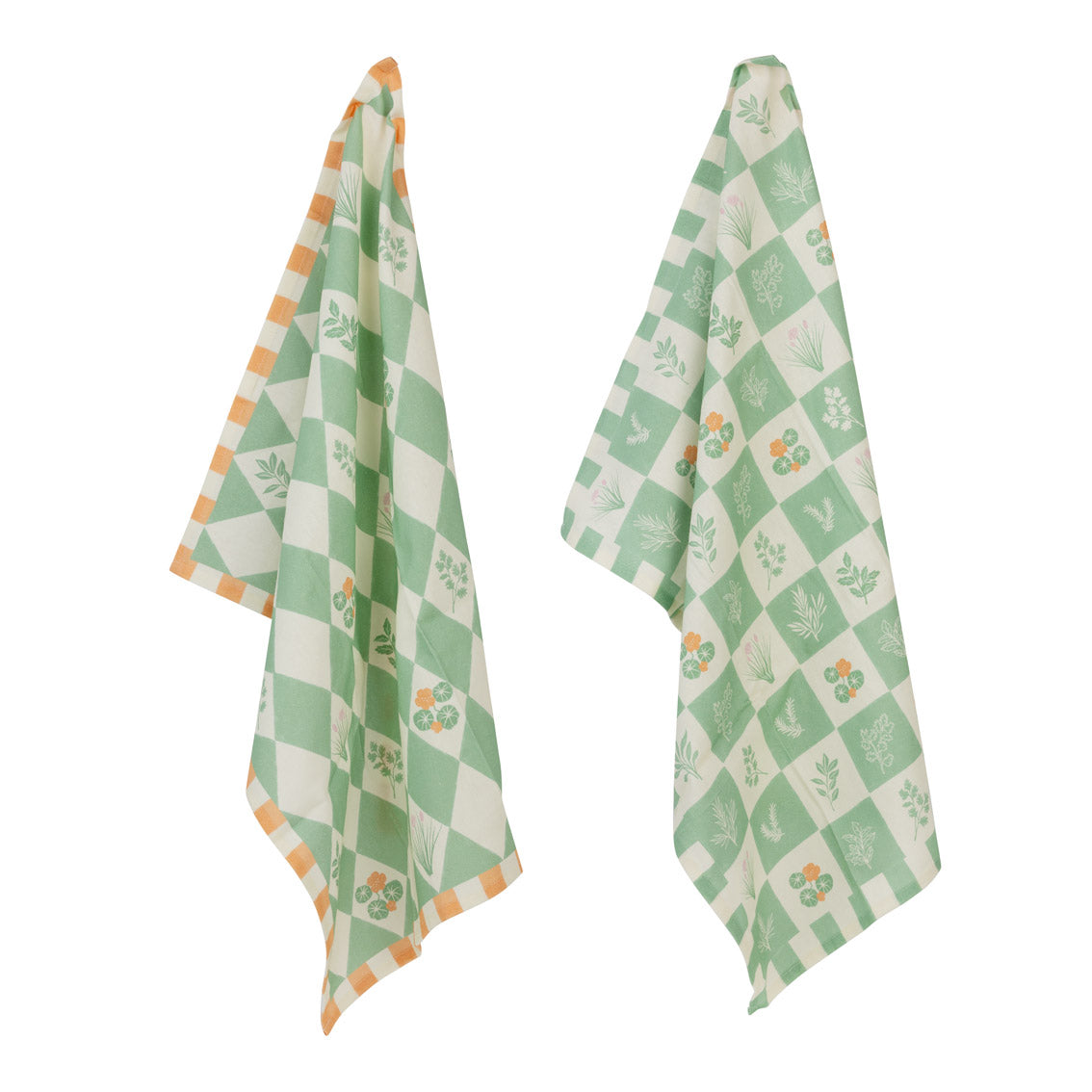 Herb Fabric Tea Towels - 2 Pack