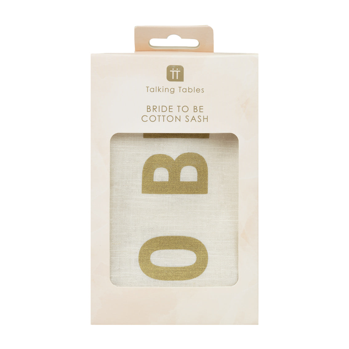 Bride to Be' Cotton White & Gold Sash