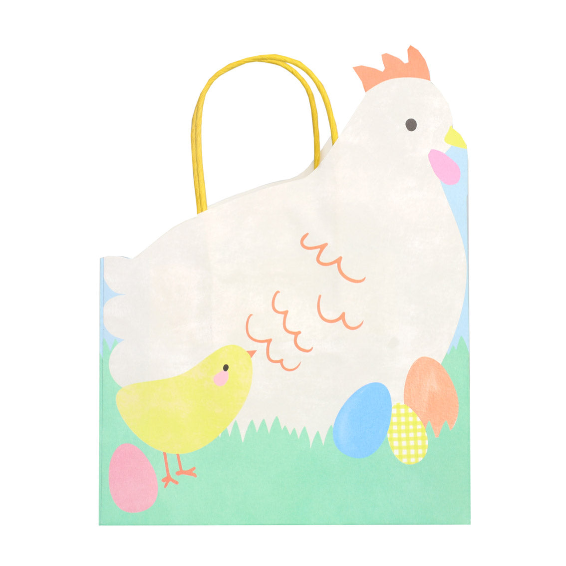 Hen Shaped Easter Paper Gift Bags - 6 Pack