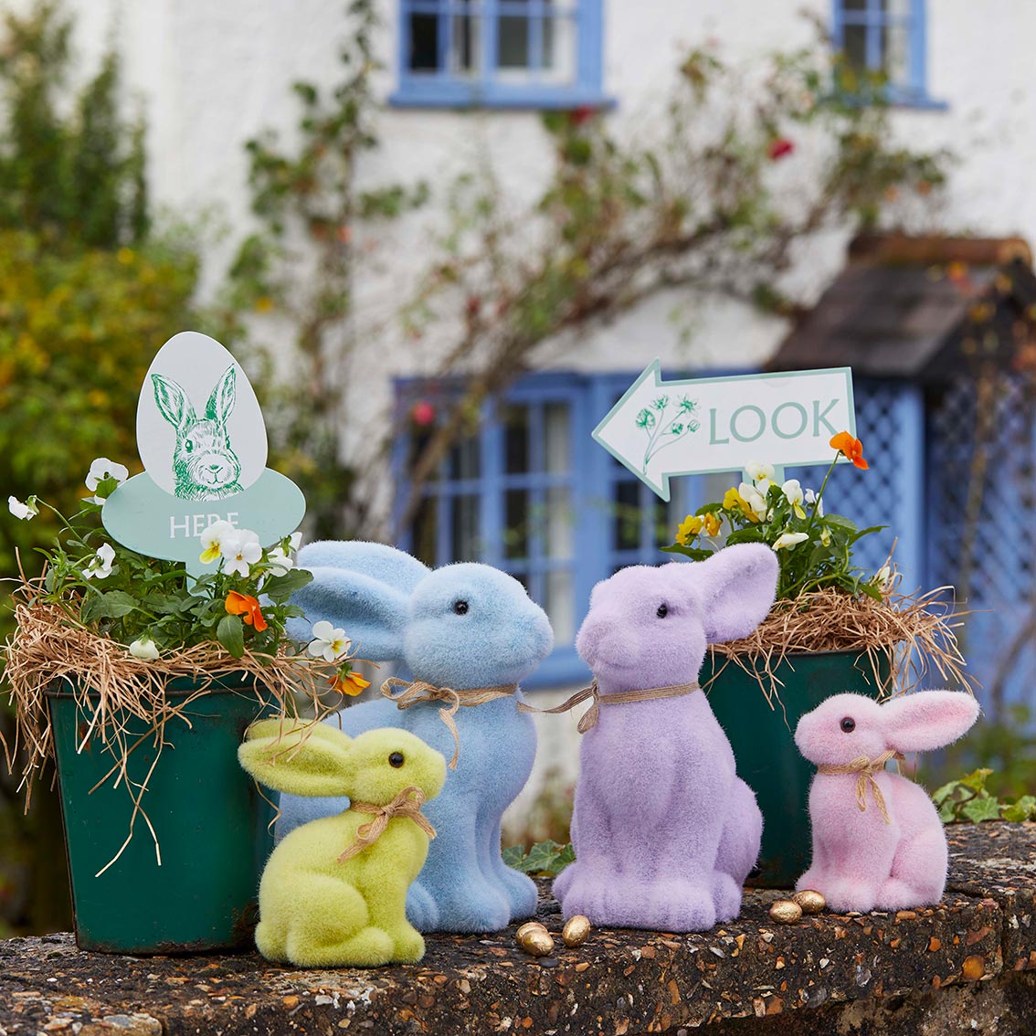 Blue Bunny Table Decoration - 10" - Large